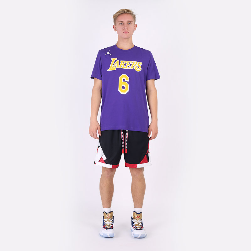 мужская фиолетовая футболка Jordan Los Angeles Lakers Statement Edition Tee CV9986-557 - цена, описание, фото 5